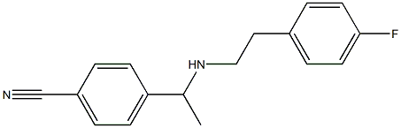 4-(1-{[2-(4-fluorophenyl)ethyl]amino}ethyl)benzonitrile Struktur