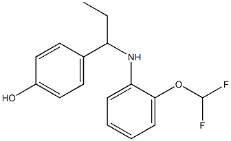 4-(1-{[2-(difluoromethoxy)phenyl]amino}propyl)phenol,,结构式