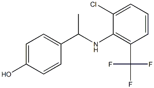 4-(1-{[2-chloro-6-(trifluoromethyl)phenyl]amino}ethyl)phenol Structure