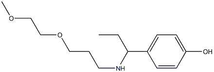 4-(1-{[3-(2-methoxyethoxy)propyl]amino}propyl)phenol|