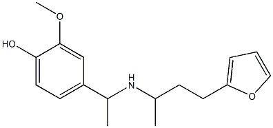 4-(1-{[4-(furan-2-yl)butan-2-yl]amino}ethyl)-2-methoxyphenol 化学構造式