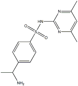 4-(1-aminoethyl)-N-(4,6-dimethylpyrimidin-2-yl)benzene-1-sulfonamide Struktur