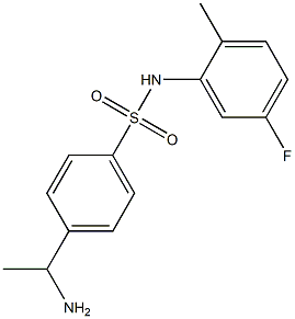 4-(1-aminoethyl)-N-(5-fluoro-2-methylphenyl)benzene-1-sulfonamide Struktur