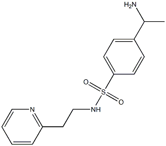 4-(1-aminoethyl)-N-[2-(pyridin-2-yl)ethyl]benzene-1-sulfonamide Structure