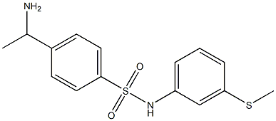 4-(1-aminoethyl)-N-[3-(methylsulfanyl)phenyl]benzene-1-sulfonamide 化学構造式
