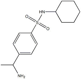 4-(1-aminoethyl)-N-cyclohexylbenzene-1-sulfonamide 结构式