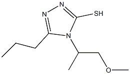 4-(1-methoxypropan-2-yl)-5-propyl-4H-1,2,4-triazole-3-thiol Struktur