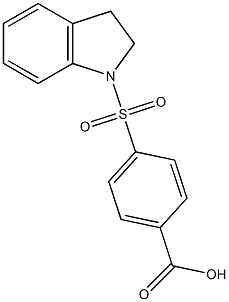 4-(2,3-dihydro-1H-indole-1-sulfonyl)benzoic acid,,结构式