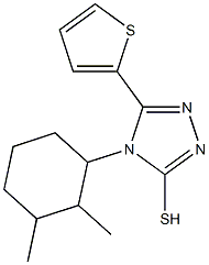 4-(2,3-dimethylcyclohexyl)-5-(thiophen-2-yl)-4H-1,2,4-triazole-3-thiol 结构式