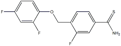 4-(2,4-difluorophenoxymethyl)-3-fluorobenzene-1-carbothioamide Struktur