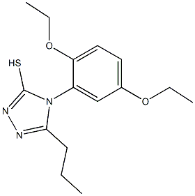 4-(2,5-diethoxyphenyl)-5-propyl-4H-1,2,4-triazole-3-thiol 化学構造式