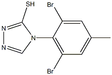 4-(2,6-dibromo-4-methylphenyl)-4H-1,2,4-triazole-3-thiol 结构式