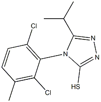 4-(2,6-dichloro-3-methylphenyl)-5-(propan-2-yl)-4H-1,2,4-triazole-3-thiol,,结构式