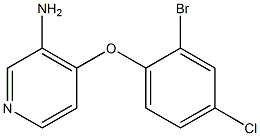 4-(2-bromo-4-chlorophenoxy)pyridin-3-amine,,结构式