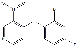 4-(2-bromo-4-fluorophenoxy)-3-nitropyridine Struktur