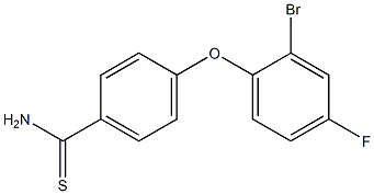 4-(2-bromo-4-fluorophenoxy)benzene-1-carbothioamide 化学構造式