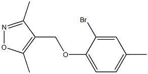 4-(2-bromo-4-methylphenoxymethyl)-3,5-dimethyl-1,2-oxazole,,结构式