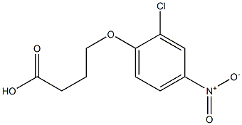 4-(2-chloro-4-nitrophenoxy)butanoic acid 化学構造式