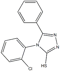 4-(2-chlorophenyl)-5-phenyl-4H-1,2,4-triazole-3-thiol,,结构式