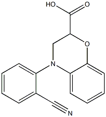 4-(2-cyanophenyl)-3,4-dihydro-2H-1,4-benzoxazine-2-carboxylic acid Structure