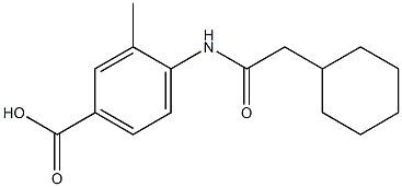 4-(2-cyclohexylacetamido)-3-methylbenzoic acid Struktur