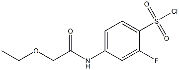 4-(2-ethoxyacetamido)-2-fluorobenzene-1-sulfonyl chloride Structure