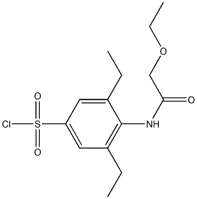 4-(2-ethoxyacetamido)-3,5-diethylbenzene-1-sulfonyl chloride Structure