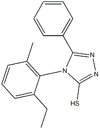 4-(2-ethyl-6-methylphenyl)-5-phenyl-4H-1,2,4-triazole-3-thiol Structure