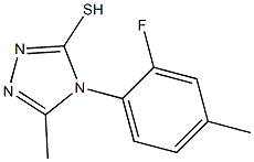 4-(2-fluoro-4-methylphenyl)-5-methyl-4H-1,2,4-triazole-3-thiol 结构式