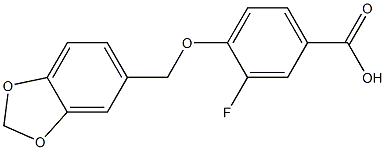 4-(2H-1,3-benzodioxol-5-ylmethoxy)-3-fluorobenzoic acid