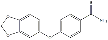 4-(2H-1,3-benzodioxol-5-yloxy)benzene-1-carbothioamide,,结构式