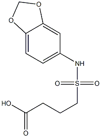 4-(2H-1,3-benzodioxol-5-ylsulfamoyl)butanoic acid,,结构式