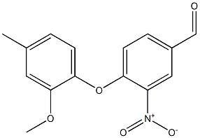 4-(2-methoxy-4-methylphenoxy)-3-nitrobenzaldehyde Structure