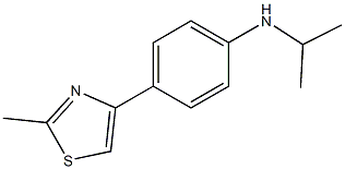 4-(2-methyl-1,3-thiazol-4-yl)-N-(propan-2-yl)aniline 化学構造式