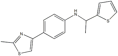 4-(2-methyl-1,3-thiazol-4-yl)-N-[1-(thiophen-2-yl)ethyl]aniline 化学構造式