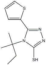 4-(2-methylbutan-2-yl)-5-(thiophen-2-yl)-4H-1,2,4-triazole-3-thiol,,结构式