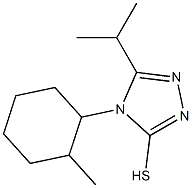 4-(2-methylcyclohexyl)-5-(propan-2-yl)-4H-1,2,4-triazole-3-thiol Struktur