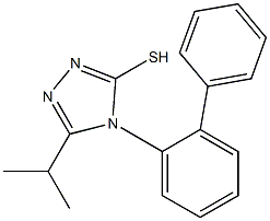 4-(2-phenylphenyl)-5-(propan-2-yl)-4H-1,2,4-triazole-3-thiol,,结构式