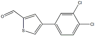 4-(3,4-dichlorophenyl)thiophene-2-carbaldehyde,,结构式