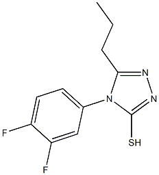 4-(3,4-difluorophenyl)-5-propyl-4H-1,2,4-triazole-3-thiol 结构式