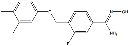 4-(3,4-dimethylphenoxymethyl)-3-fluoro-N'-hydroxybenzene-1-carboximidamide Structure