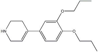 4-(3,4-dipropoxyphenyl)-1,2,3,6-tetrahydropyridine 化学構造式