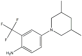 4-(3,5-dimethylpiperidin-1-yl)-2-(trifluoromethyl)aniline 结构式