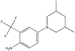 4-(3,5-dimethylpiperidin-1-yl)-2-(trifluoromethyl)aniline 化学構造式