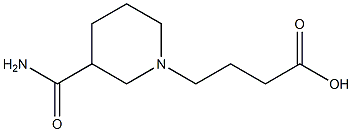 4-(3-carbamoylpiperidin-1-yl)butanoic acid 化学構造式