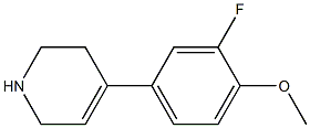 4-(3-fluoro-4-methoxyphenyl)-1,2,3,6-tetrahydropyridine 化学構造式