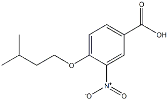4-(3-methylbutoxy)-3-nitrobenzoic acid 化学構造式