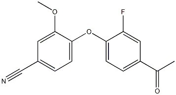 4-(4-acetyl-2-fluorophenoxy)-3-methoxybenzonitrile Structure