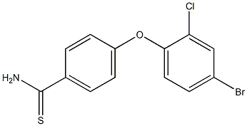 4-(4-bromo-2-chlorophenoxy)benzene-1-carbothioamide 结构式