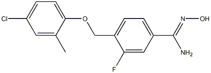  4-(4-chloro-2-methylphenoxymethyl)-3-fluoro-N'-hydroxybenzene-1-carboximidamide